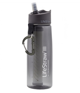 Wasserflasche Go 2-stufiger Filtration grau
