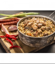 Pikanter Kessel mit Bulgur