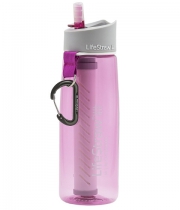 Wasserflasche 2-stufiger Filtration pink